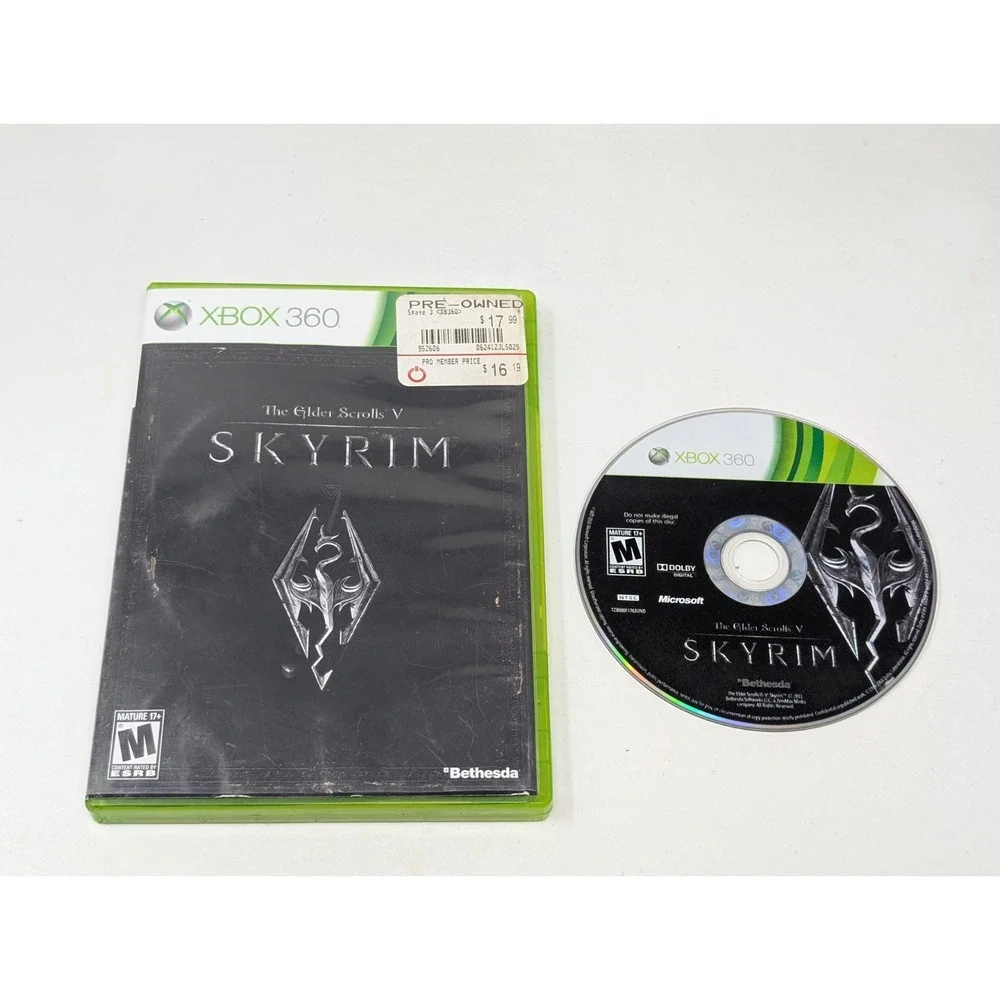 The Elder Scrolls V‎ Skyrim (Microsoft Xbox 360, 2011) CIB w/Map & Manual